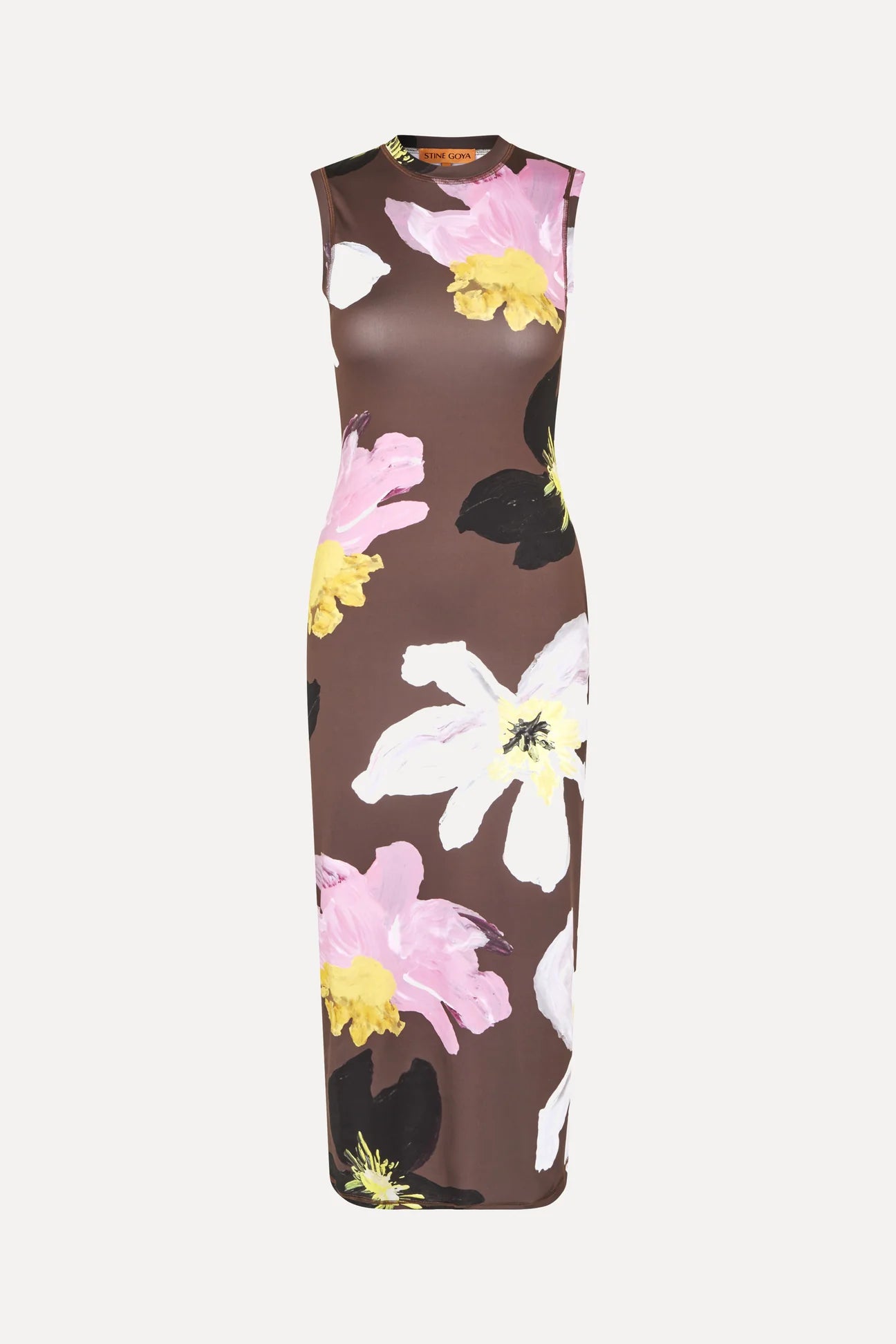 Elastic Tank Crewneck Dress - Wild Flowers