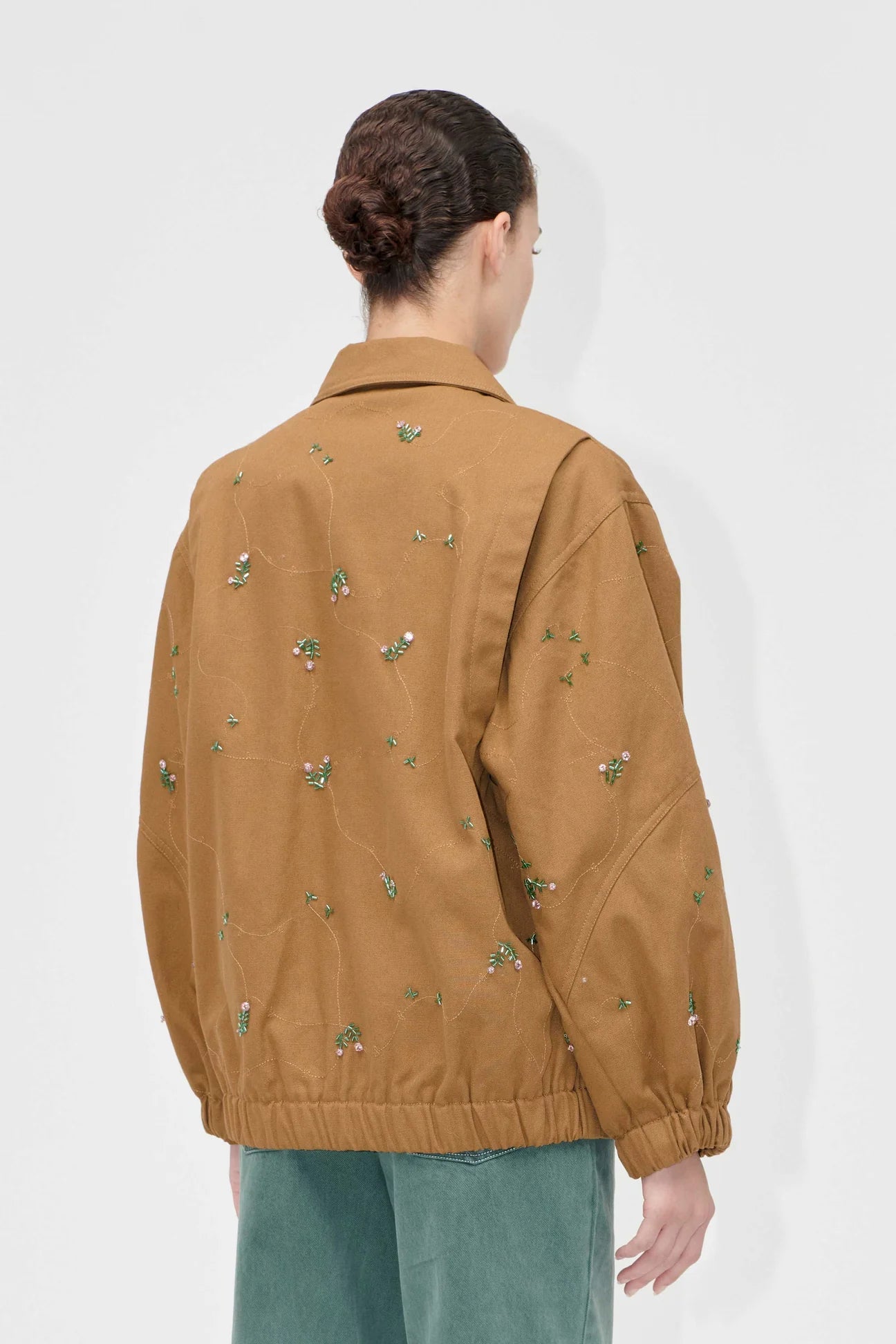 Oversized Utility Workwear Jacket - Wild Flower Beads